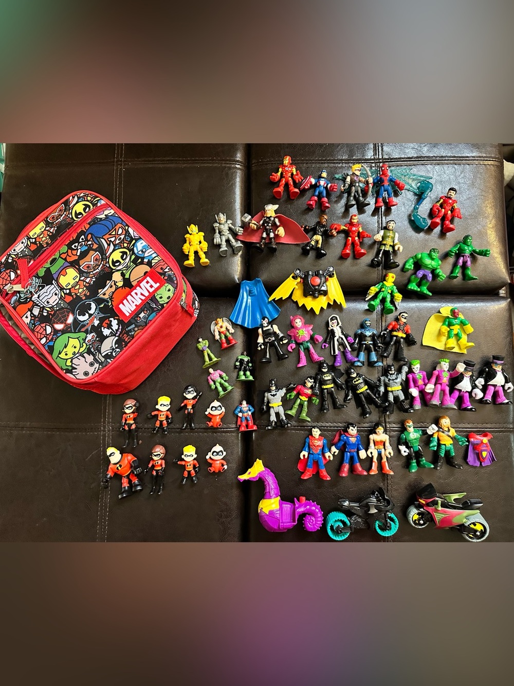 MEGA Bundle of 55 items in carrying case! Marvel & DC Superhero Figures